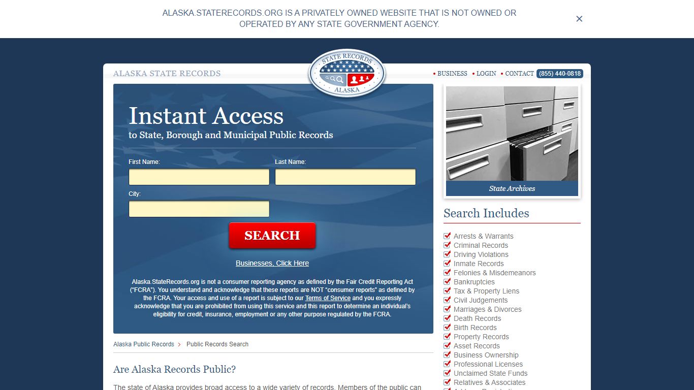 Alaska Public Records | StateRecords.org